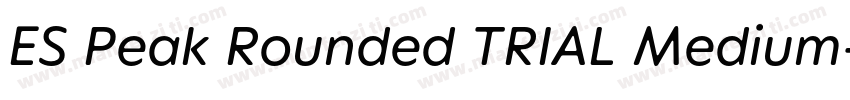 ES Peak Rounded TRIAL Medium字体转换